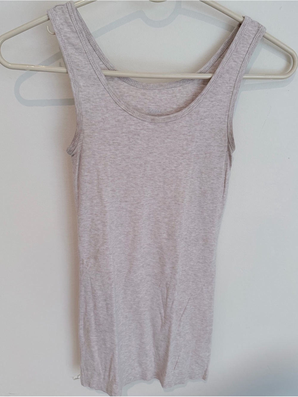 Mossimo Supply Co. Light Heather Gray Scoop Long Scoop Neck Tank